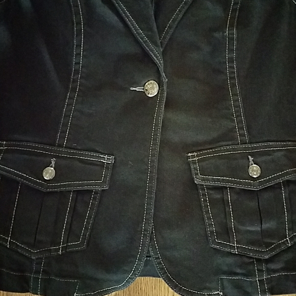 Motto small Black Jean Jacket - Picture 5 of 5